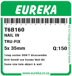 T6B160 - Tru-Fix Countersunk -T6B160_Label_T
